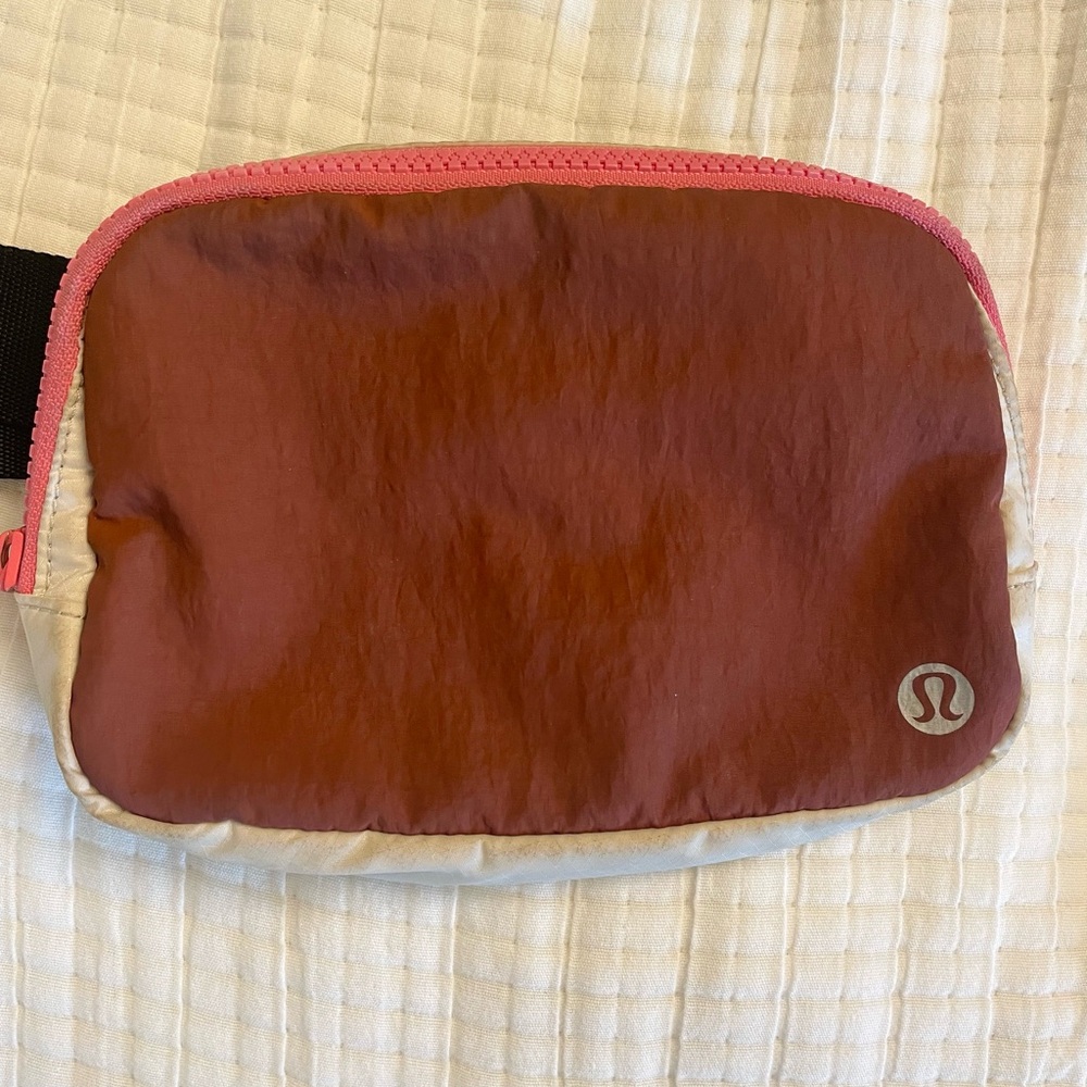 Lululemon Athletica Maroon and Pink Belt Bag